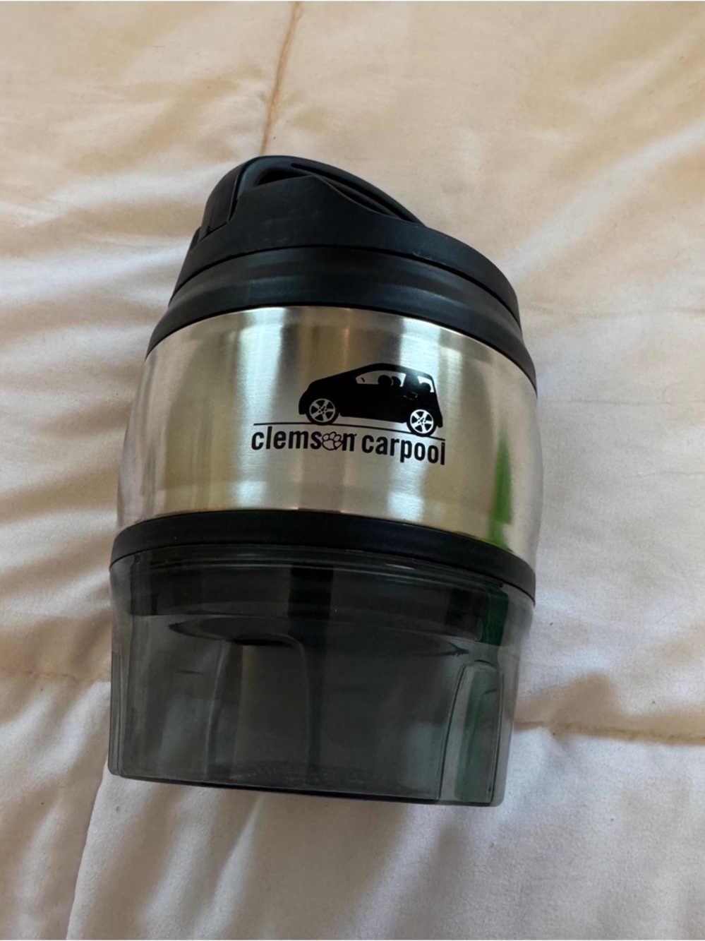 NWOT Clemson Carpool Stainless Travel snack/soup container- Silver & Black